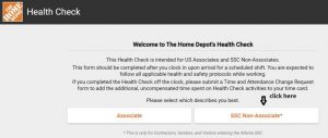 Non-Associate-Login- home depot health check